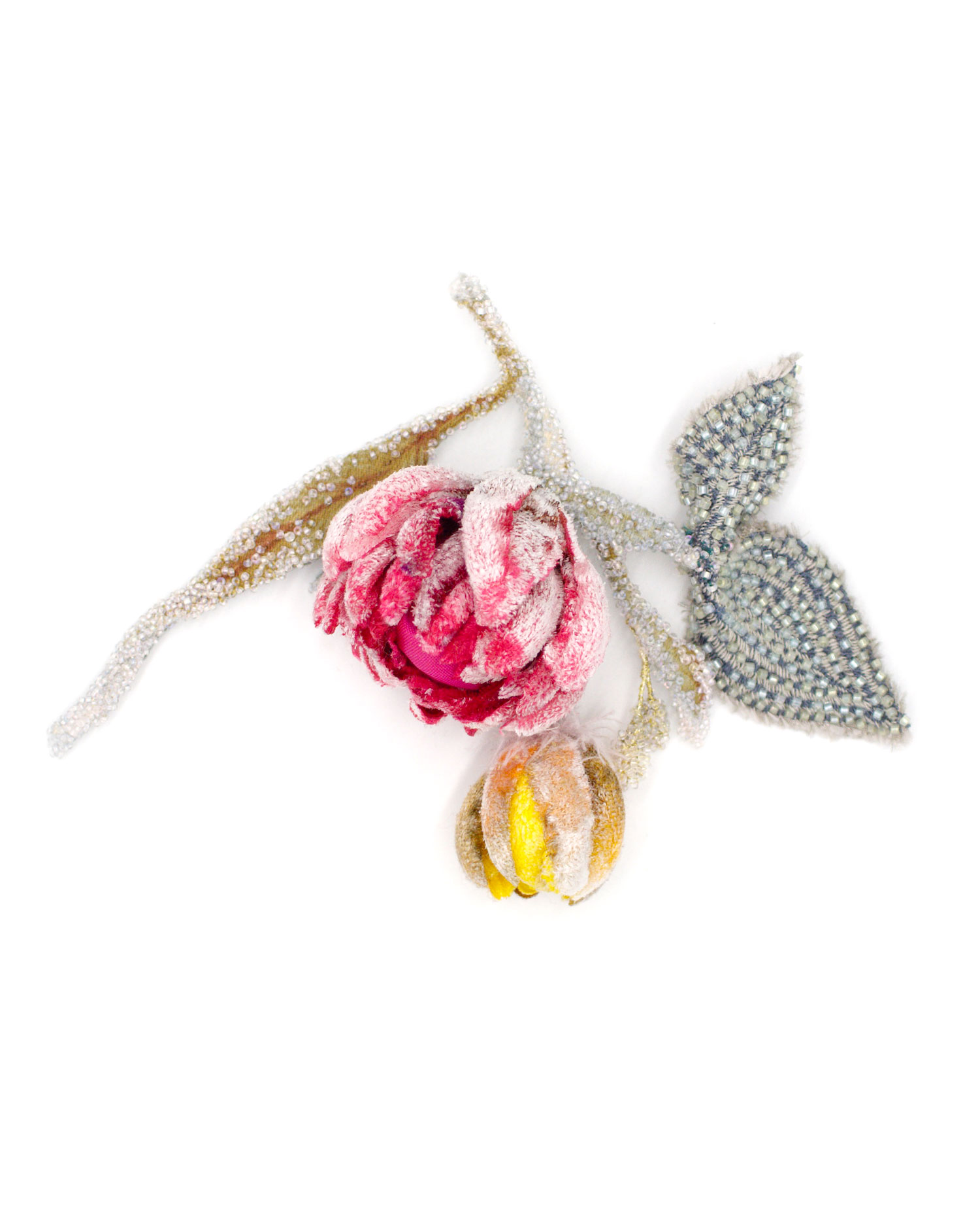 Textile brooch "Frederika" by Isabelle Mariana Textile brooch by Isabelle Mariana
