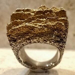 Picture showing a sterling silver ring with gilding.