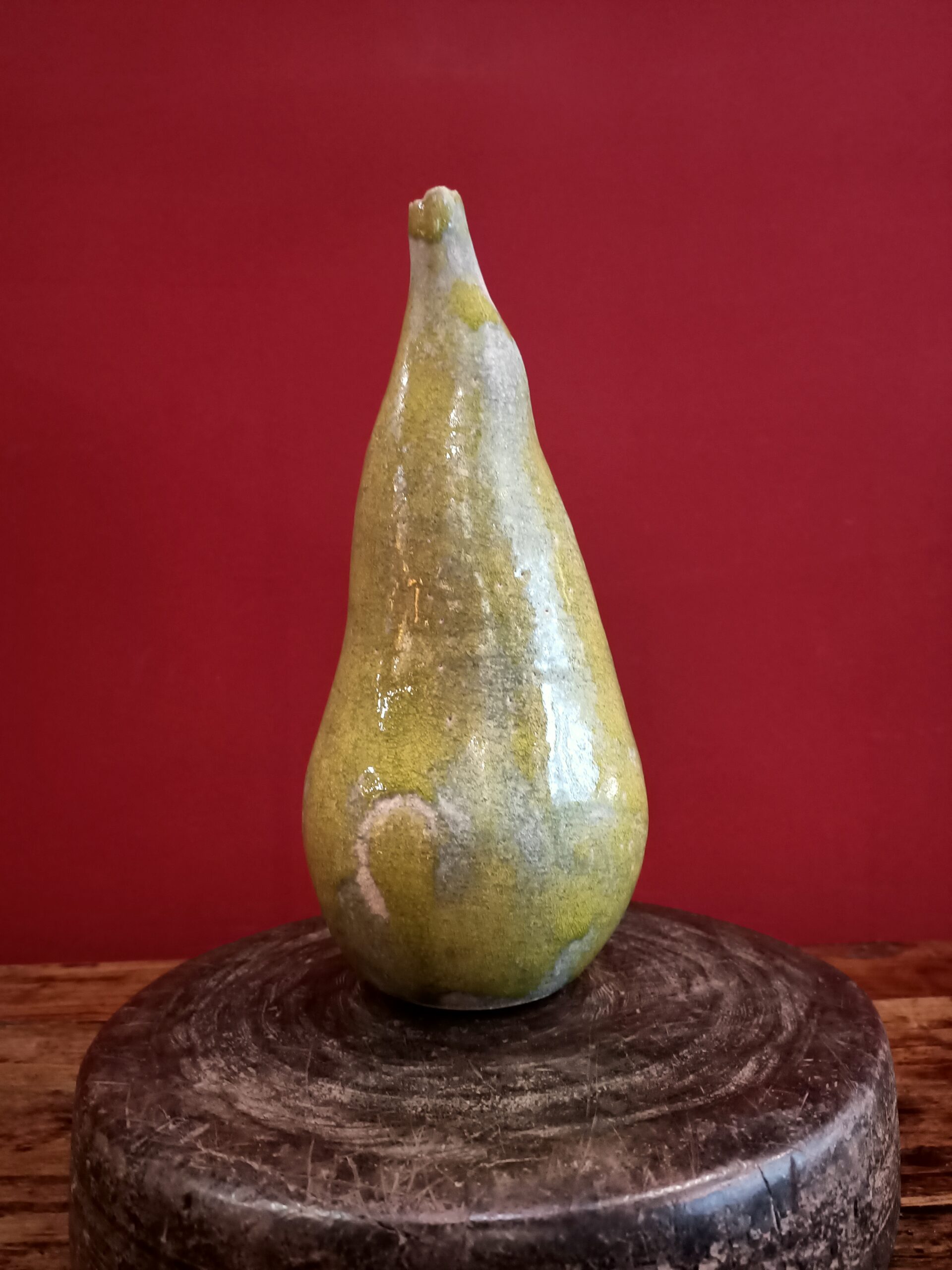 Enamelled stoneware vase by Nathalie Sonnet. Enamelled stoneware vase.