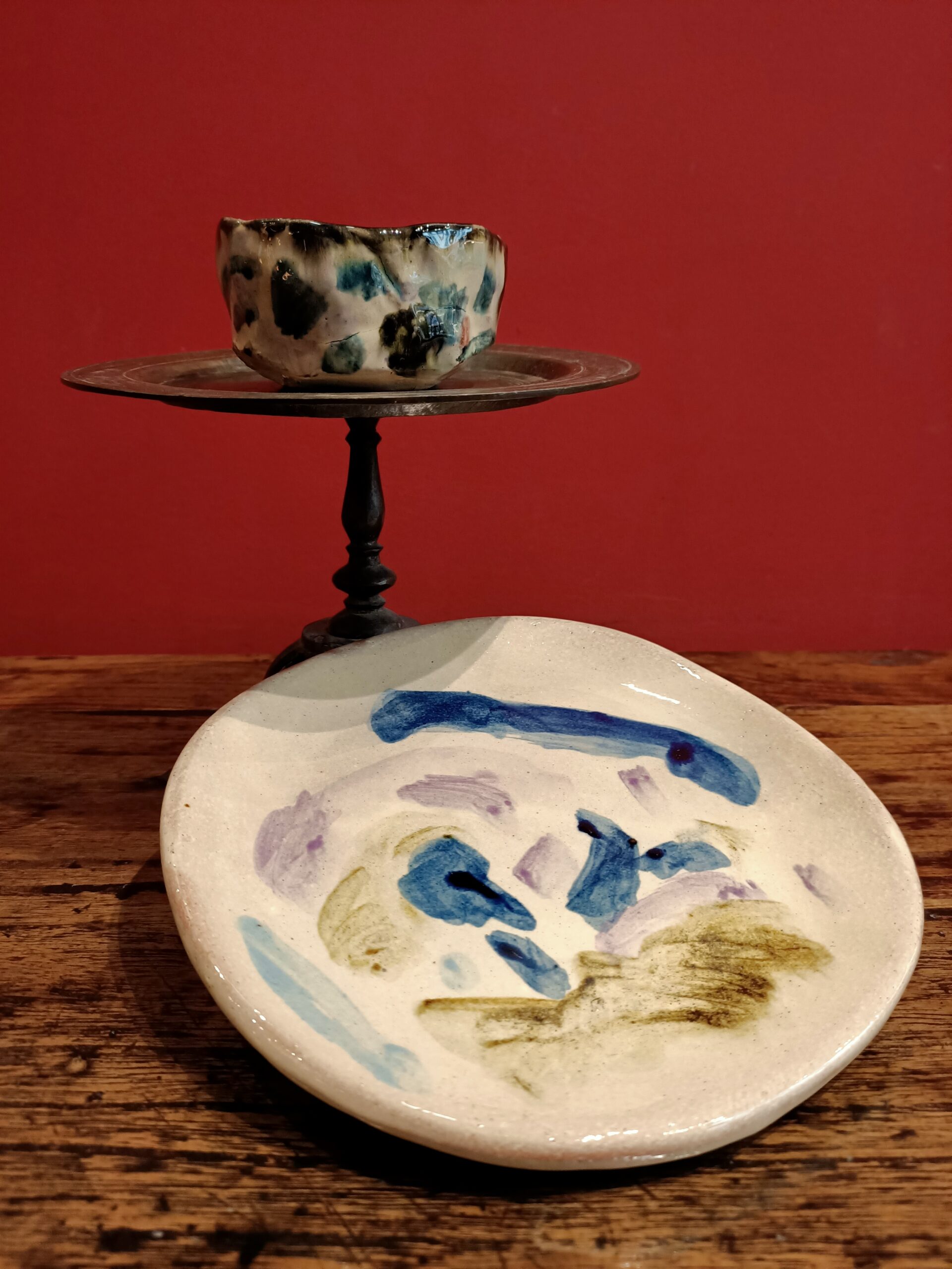 Small slipware plate.