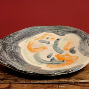 Glazed earthenware platter.