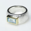 Topaz, sterling silver and vermeil ring.