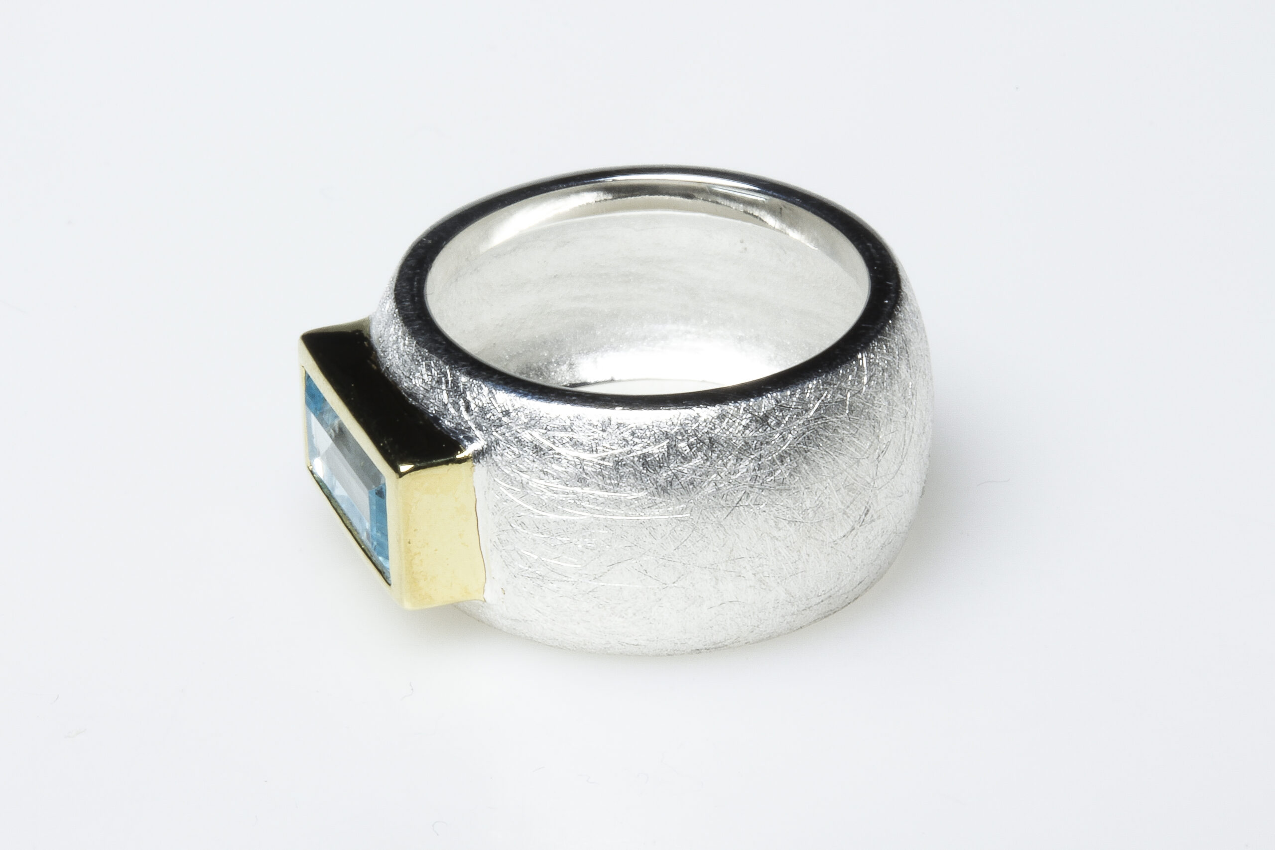 Topaz, sterling silver and vermeil ring Topaz, sterling silver and vermeil ring.