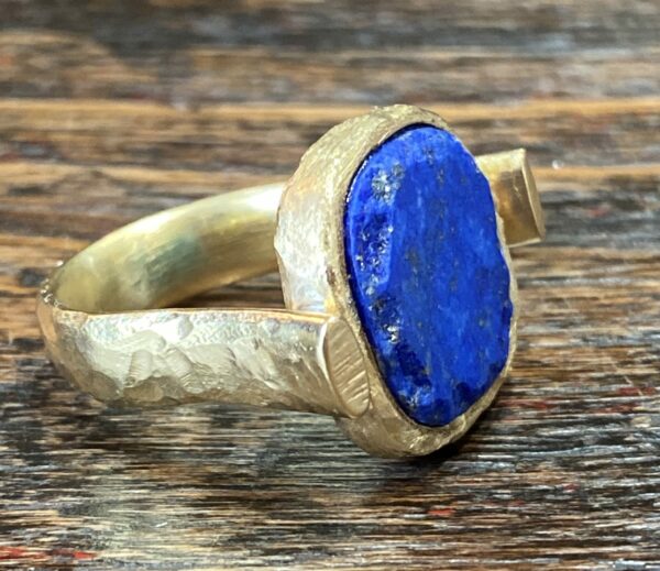 Picture showing a vermeil lapis and turquoise ring