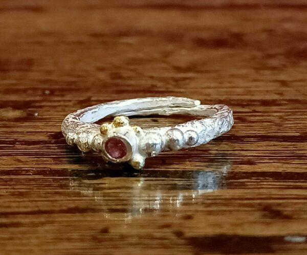 Silver, gold and tourmaline ring by Jessie Bensimon., gold and tourmaline ring by Jessie Bensimon