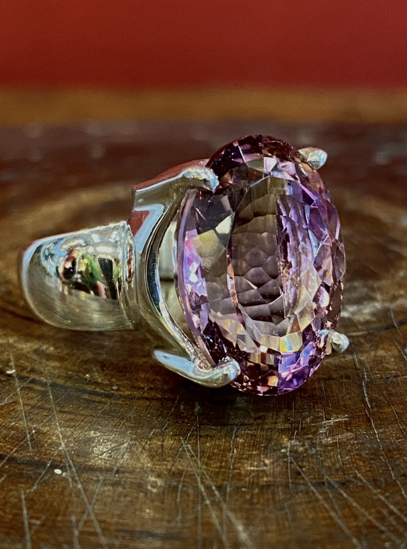 Ametrin and sterling silver ring 2 Ametrin and sterling silver ring 2