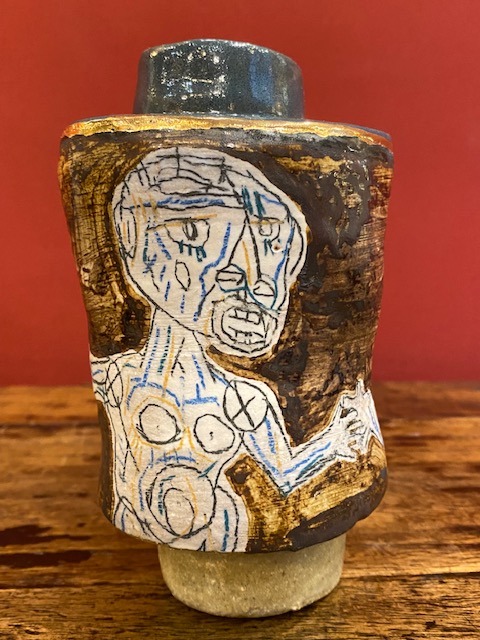 Stoneware pot "Dialogue" by Thibaut Renoulet Stoneware pot "Dialogue" by Thibaut Renoulet.