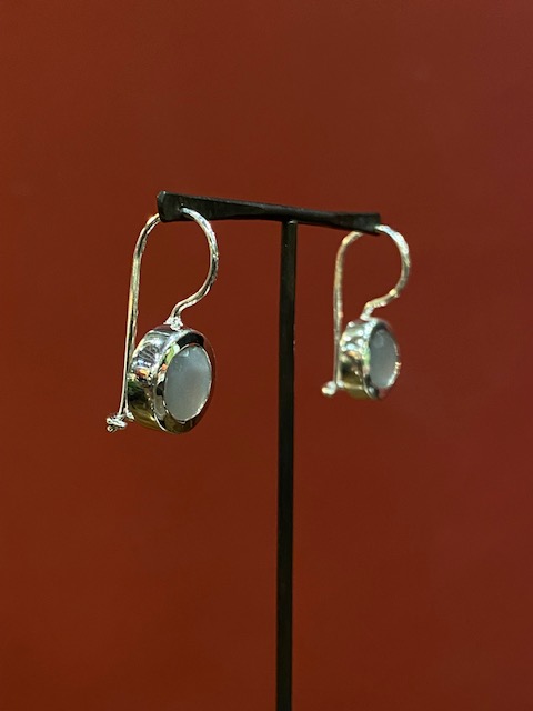 Boucles d'oreilles en argent et pierre de lune