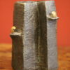 Enamelled black stoneware vase.