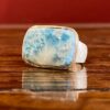Sterling silver ring with larimar.