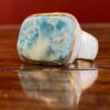 Sterling silver ring with larimar.