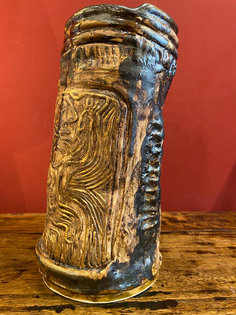 Vase "Tarot" in glazed white stoneware by Thibaut Renoulet Vase "Tarot" in glazed white stoneware by Thibaut Renoulet.