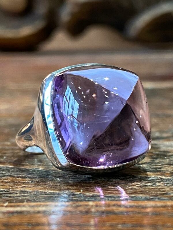 Bague argent et améthyste