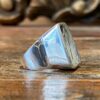 Silver and tourmalinated quartz ring