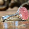 Silver and quartz ring with lepidocrocite inclusions