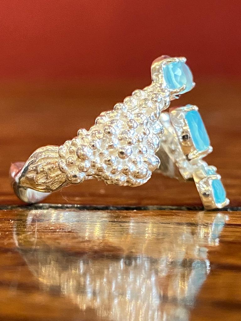 Bague argent et calcédoine Bague argent et calcédoine