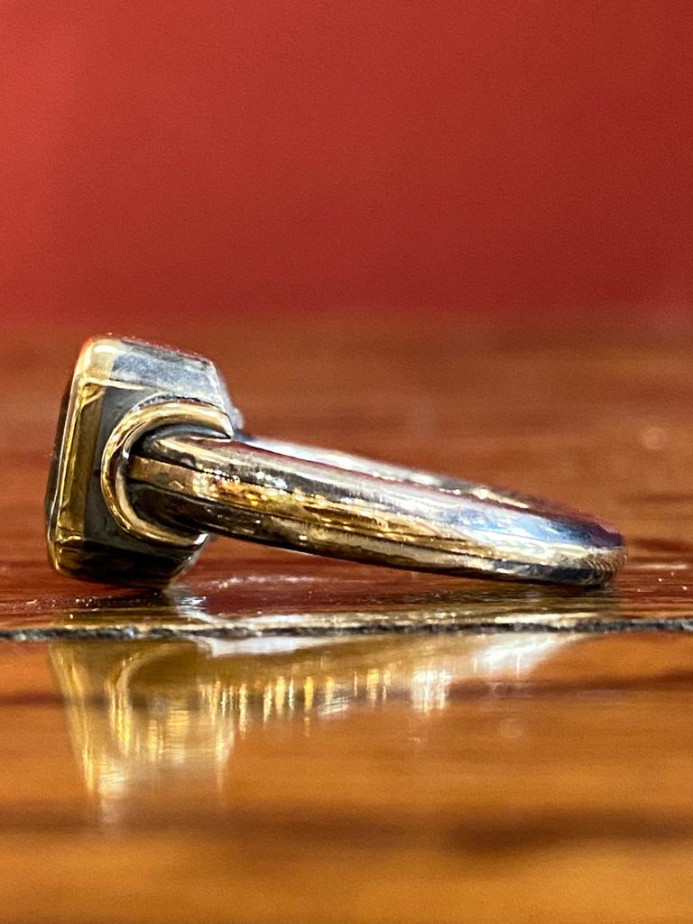 Bague argent, or et tourmaline