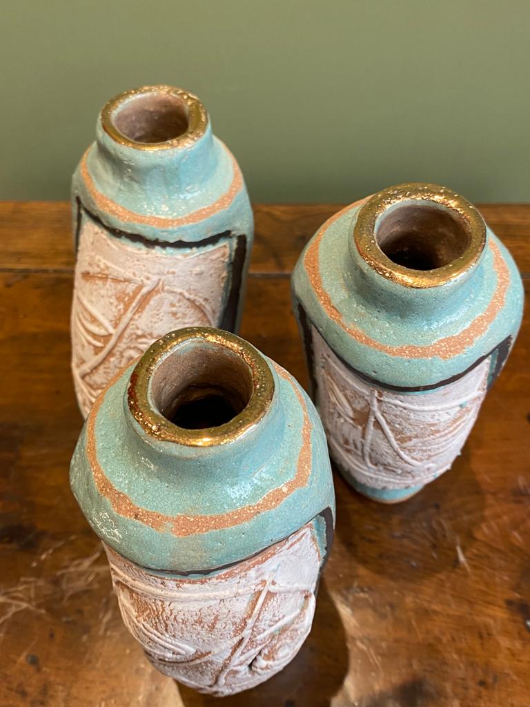 Stoneware vases with slip "Les Transfigurés" by Thibaut Renoulet Stoneware vases with slip "Les Transfigurés" by Thibaut Renoulet